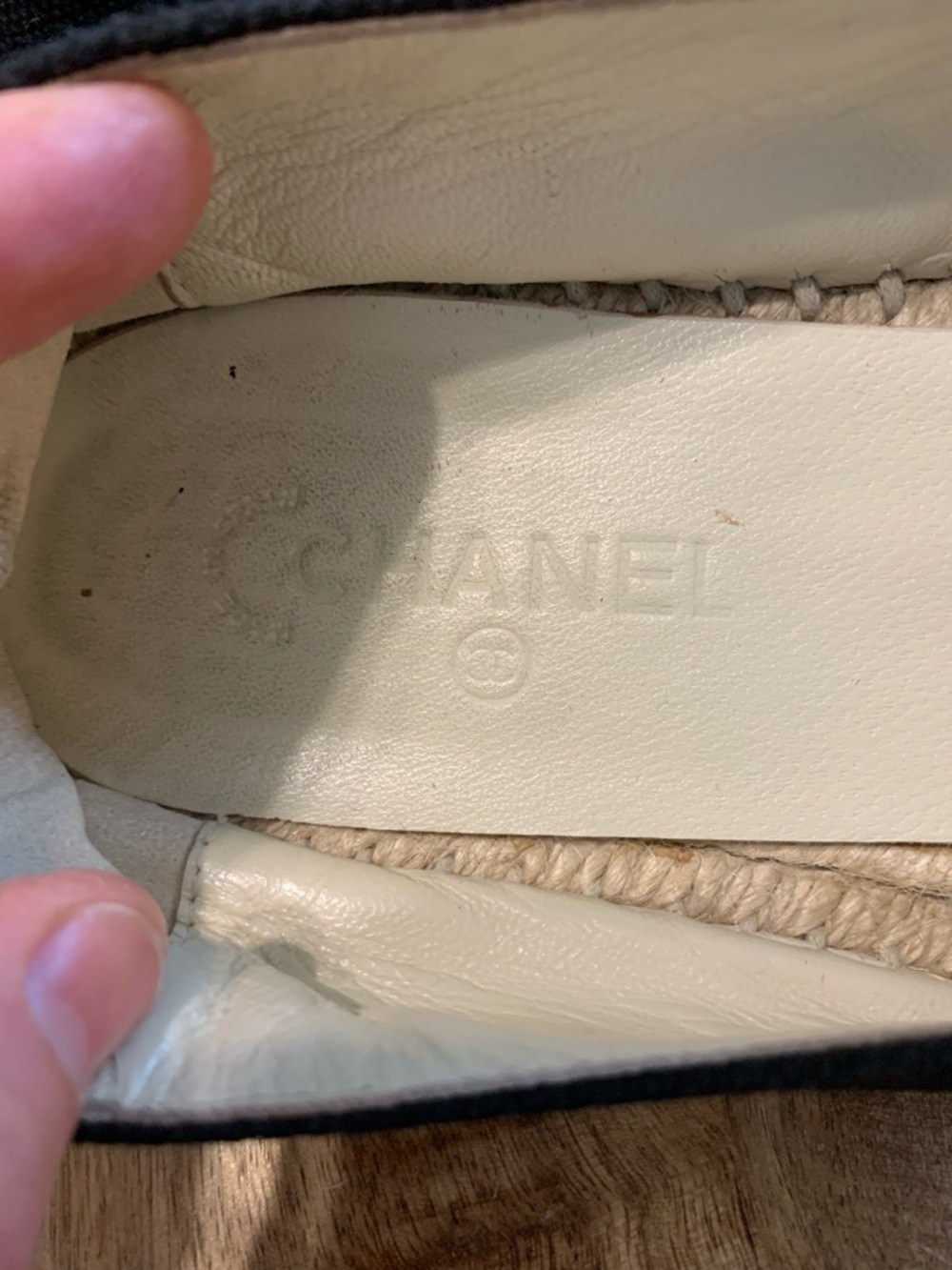 CHANEL Black Canvas Espadrille Slippers with CC Stitching - Picture 5 of 7